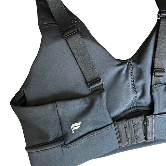 Fabletics On-The-Go Midi Medium Impact Sports Bra black size small - Picture 4 of 10